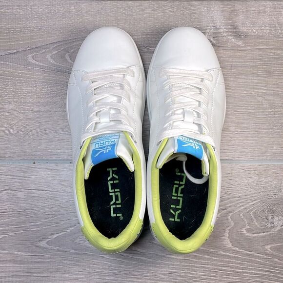 Kuru Roam Classic Court Women’s Sz 8.5M Bright White Pale Lime Comfort Sneakers - Picture 5 of 10